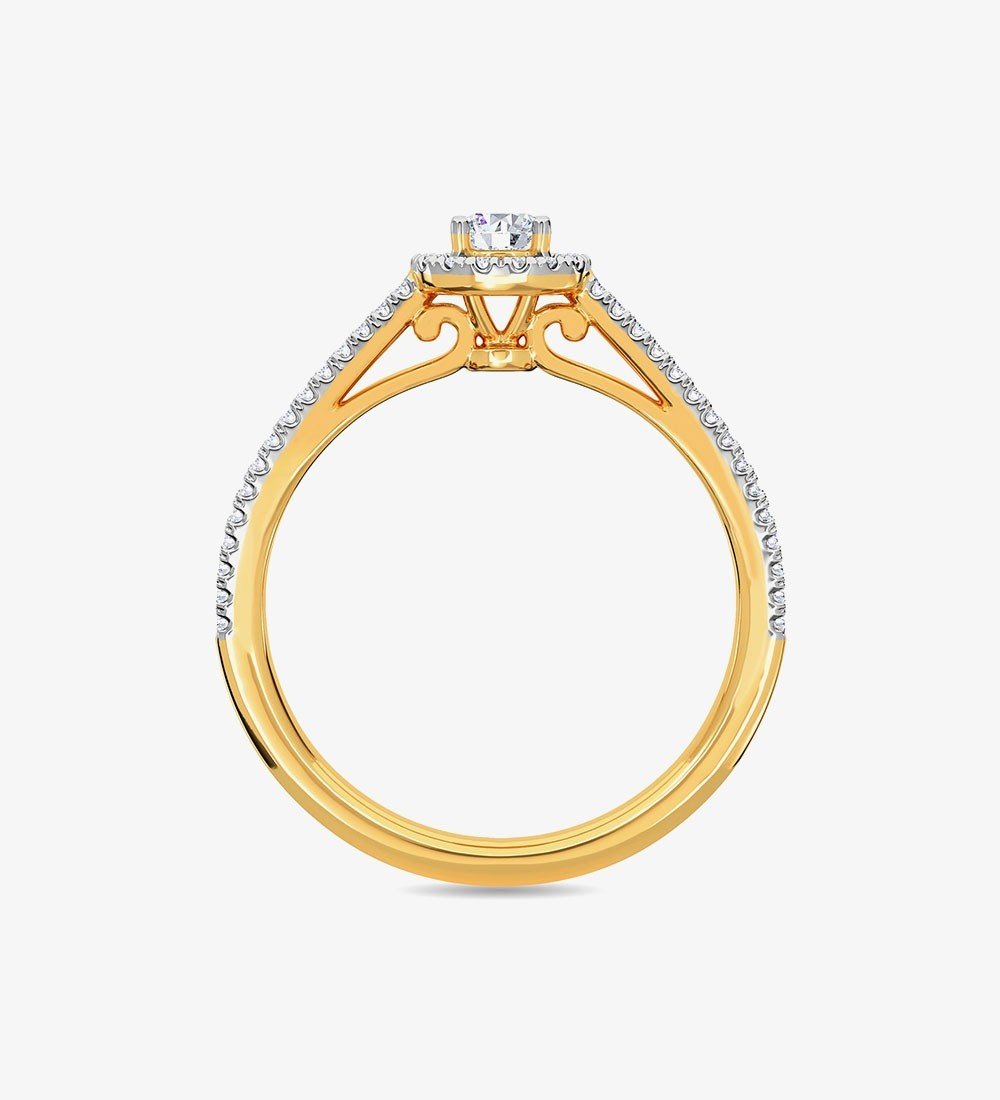 Erina Solitaire Ring Kisna White Gold Ring