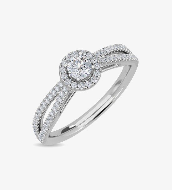 Bague solitaire Erina Bague en or blanc Kisna