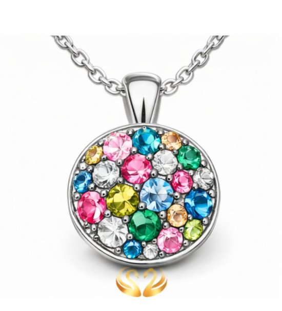 Collier pendentif cristaux verts et turquoise – Élégance naturelle