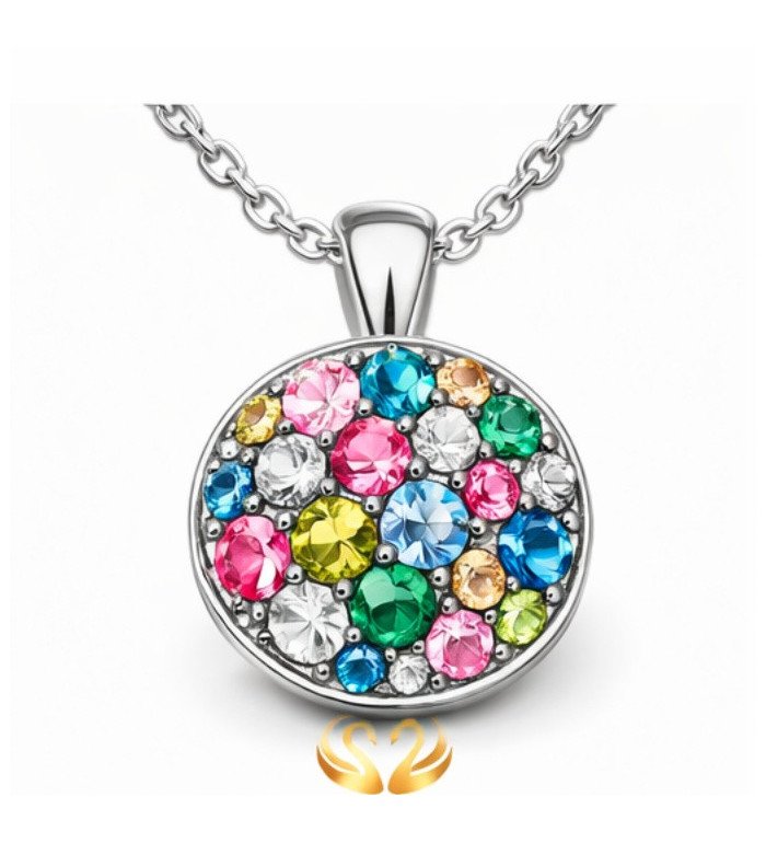 Collier pendentif cristaux verts et turquoise – Élégance naturelle