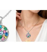 Collier pendentif cristaux verts et turquoise – Élégance naturelle