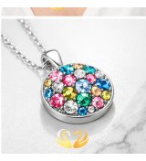 Collier pendentif cristaux verts et turquoise – Élégance naturelle