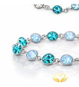 Bracelet cristaux bleus et argent – Élégance lumineuse