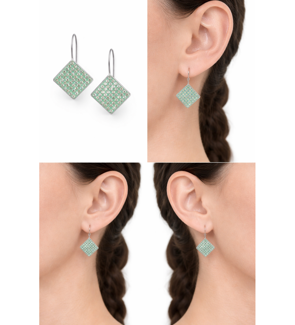 Esra Floral Diamond Anhänger Set Weißgold