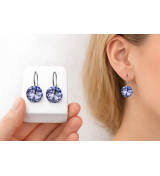Boucles d’oreilles cristal bleu – Haute qualité Autriche – Élégantes & brillantes