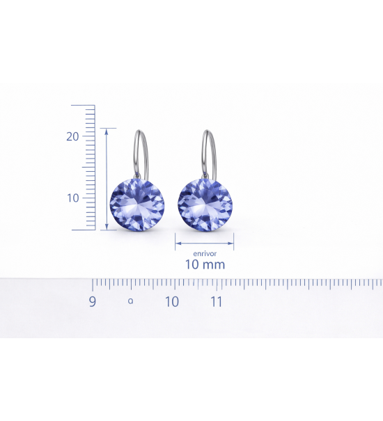 Boucles d’oreilles cristal bleu – Haute qualité Autriche – Élégantes & brillantes