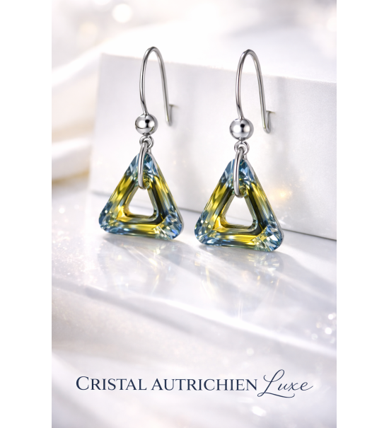 Boucles d’oreilles cristal autrichien luxe – bijou élégant femme
