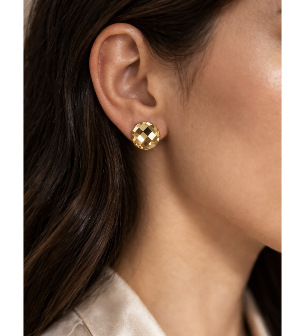 Boucles d’oreilles dorées cristal autrichien – bijoux élégants femme