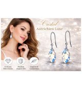 Boucles d’oreilles pendantes cristal irisé | Bijou élégant femme