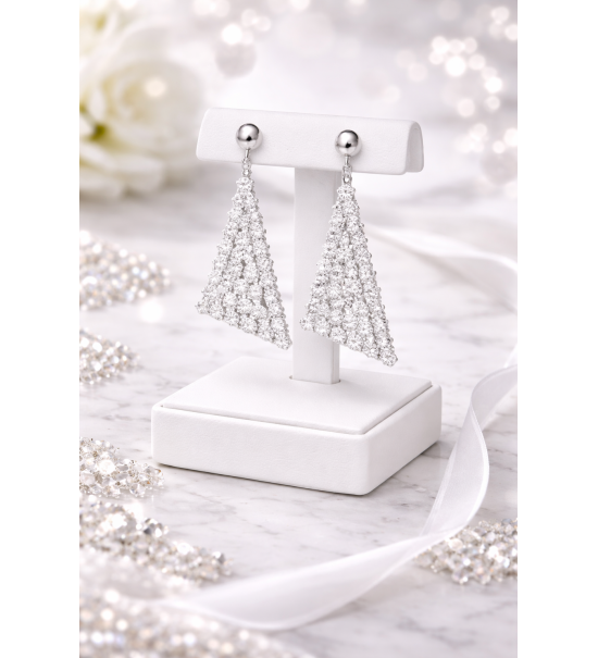 Boucles d’oreilles cristal luxe – Élégance scintillante -Cristal Autrichien