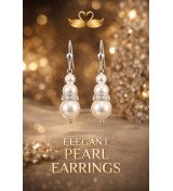 Boucles d’Oreilles Perles Pendantes Élégantes – Bijou Chic Femme avec Cristaux
