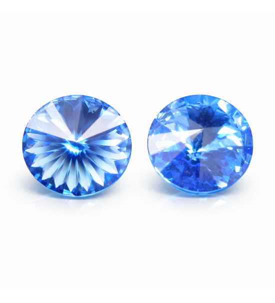 Boucles d’oreilles cristal bleu rhodium, bijoux femme élégants, clous d’oreilles chic, bijou hypoallergénique, boucles brillante