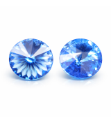 Boucles d’oreilles cristal bleu rhodium, bijoux femme élégants, clous d’oreilles chic, bijou hypoallergénique, boucles brillante