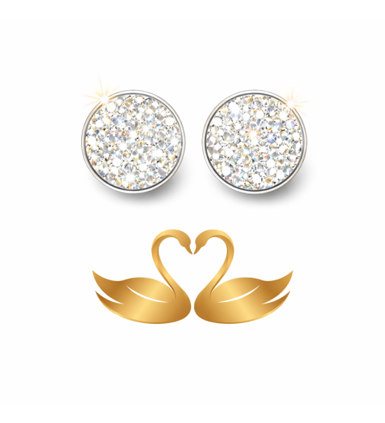 Diamantener Trinity-Ohrring Dangler Rose Gold