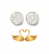 Diamond Trinity Earring Dangler Rose Gold