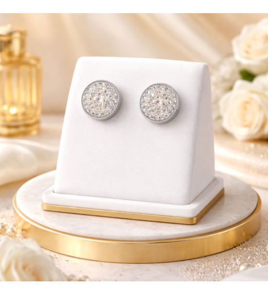 Diamond Trinity Earring Dangler Rose Gold