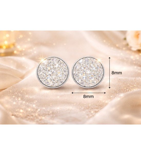 Diamantener Trinity-Ohrring Dangler Rose Gold