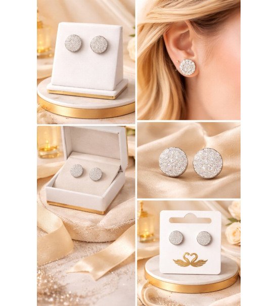 Diamond Trinity Earring Dangler Rose Gold