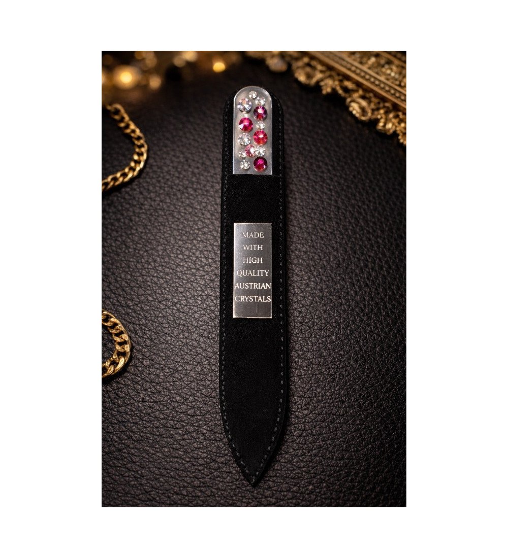 Lime à ongles en verre tchèque avec cristaux – Lime à ongles luxe – Livraison gratuite