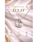 Collier cristal femme luxe – Pendentif brillant effet diamant – Livraison gratuite