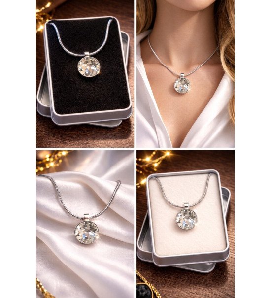 Collier cristal femme luxe – Pendentif brillant effet diamant – Livraison gratuite