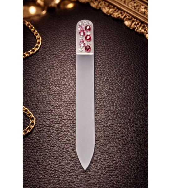 Lime à ongles en verre tchèque avec cristaux – Lime à ongles luxe – Livraison gratuite