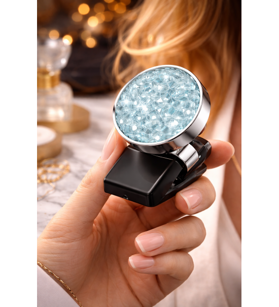 Bague Cristal Bleu – Ajustable & Plaquée Rhodium