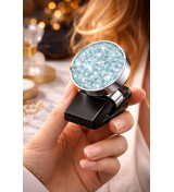 Bague Cristal Bleu – Ajustable & Plaquée Rhodium