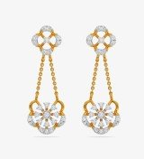 Diamond Yellow Gold 22kt Dangle Earring
