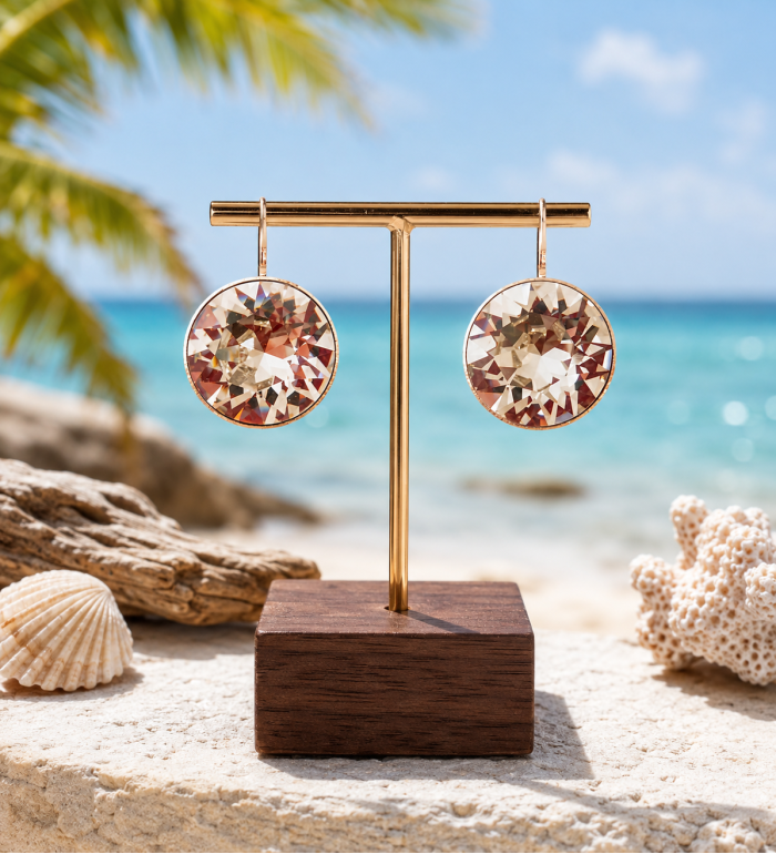Boucles d’Oreilles Cristal Élégance cristal Blanc