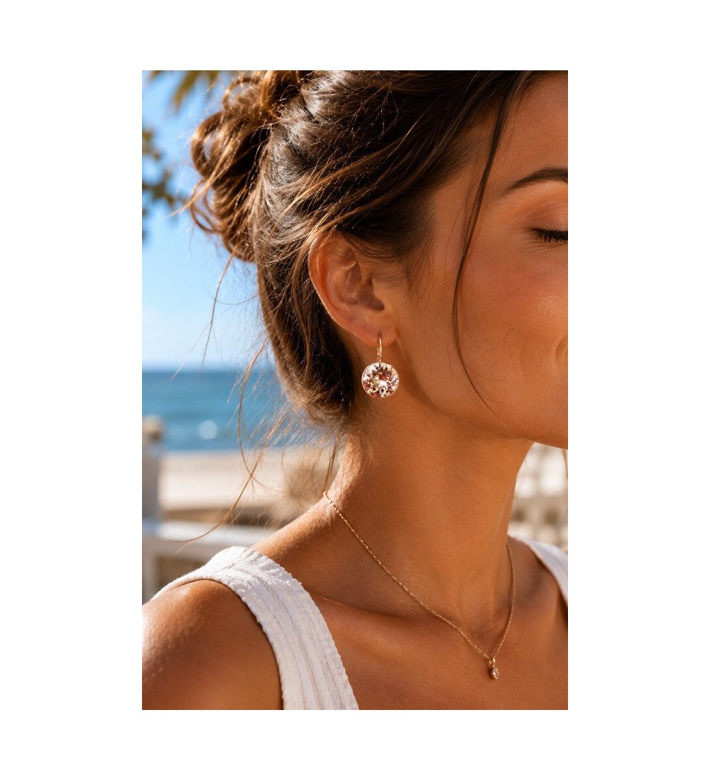 Boucles d’Oreilles Cristal Élégance cristal Blanc