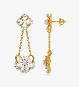 Diamond Yellow Gold 22kt Dangle Earring