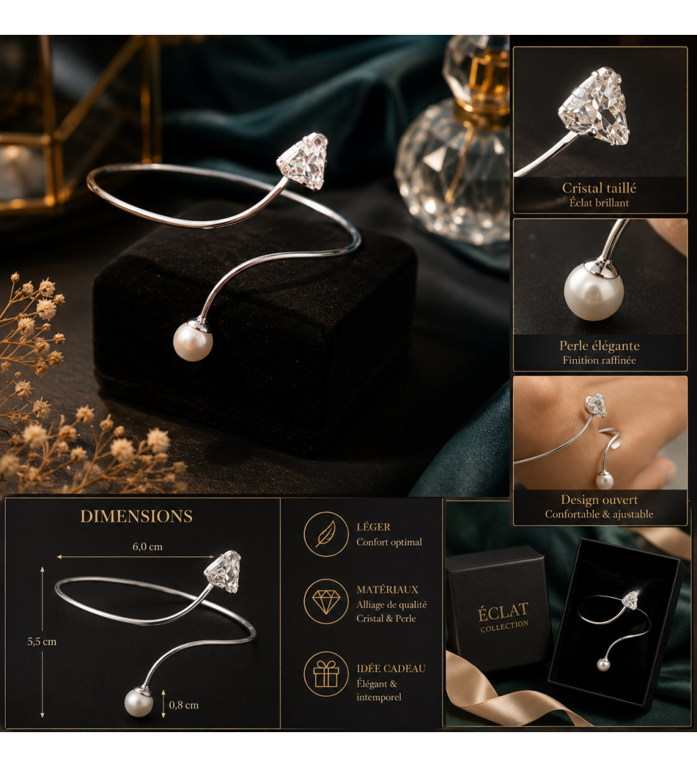 Bracelet Lumière d’Océan Orné de cristal Swarovski