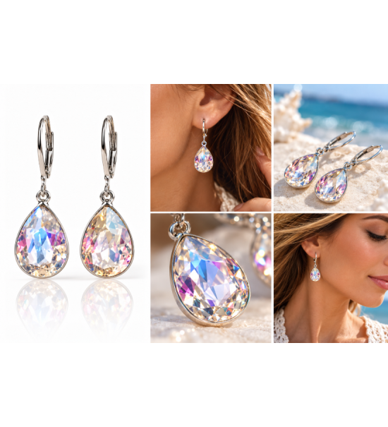 Boucles d’oreilles cristal