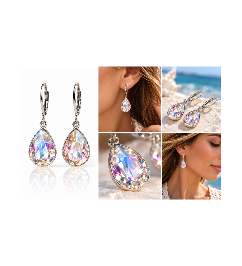 Boucles d’oreilles cristal