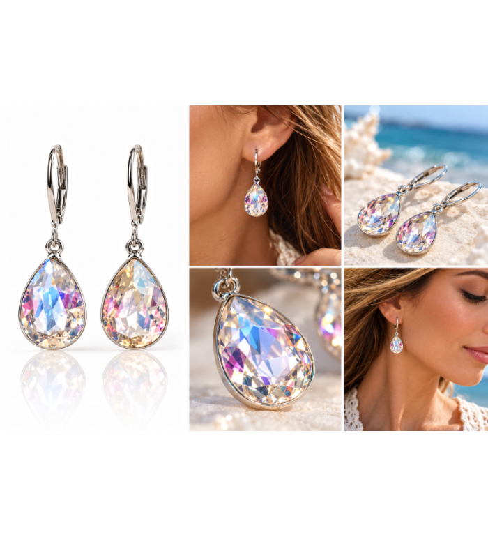 Boucles d’oreilles cristal