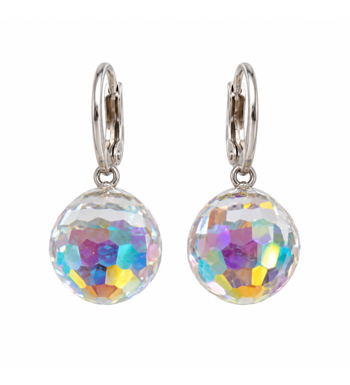 Boucles d’oreilles artisanales ornées de cristaux Swarovski 8 m