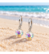 Boucles d’oreilles artisanales ornées de cristaux Swarovski 8 m