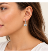 Boucles d’oreilles artisanales ornées de cristaux Swarovski 8 m