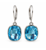 Boucles d’oreilles ornées de cristaux Swarovski bleus