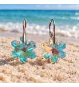 Boucles d’oreilles flocon ornées de cristaux Swarovski