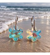 Boucles d’oreilles flocon ornées de cristaux Swarovski