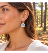 Boucles d’oreilles flocon ornées de cristaux Swarovski