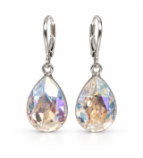 Boucles d’oreilles gouttes 15 mm, cristaux Swarovski