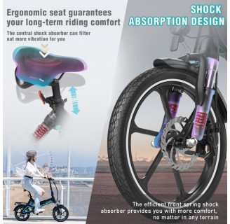 BK2 250W Électrique Pliant E-Bike Léger Mini...